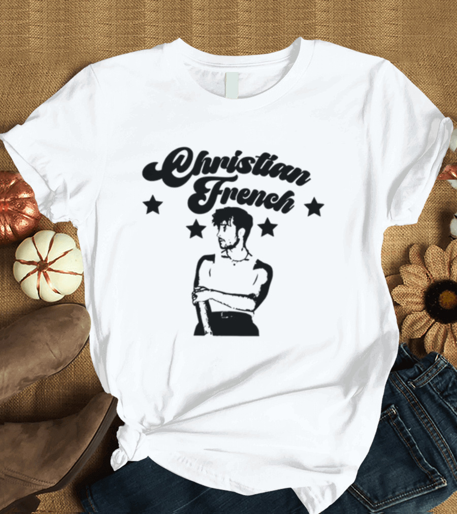 Christian French Music Fan Art Black Stars T-Shirt