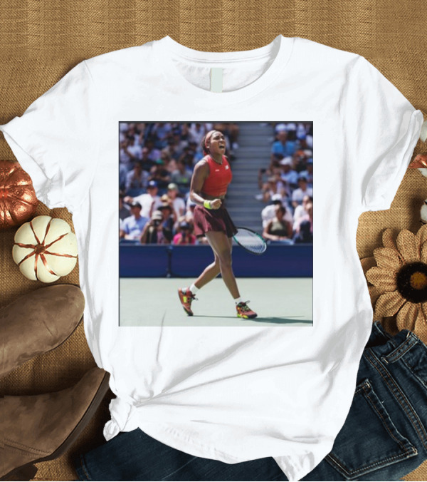 T-Shirt: Coco Gauff Victory Celebration Tennis Champion T-Shirt Coco Gauff Victory Celebration Tennis Champion T-Shirt