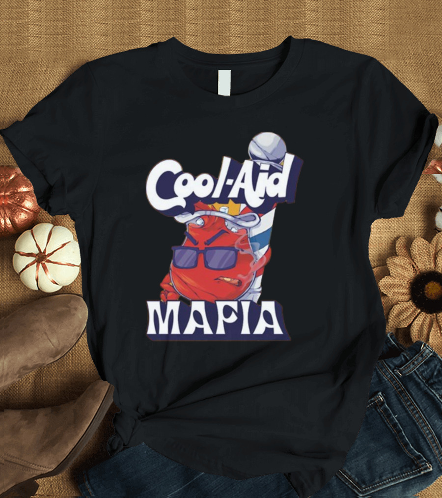 Cool-Aid Mafia Gangster Red Jug Smoking Shades T-Shirt