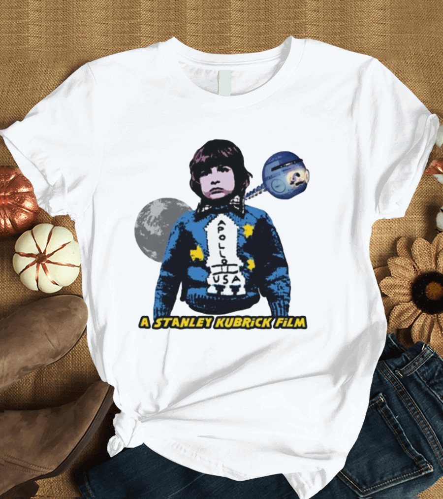Apollo USA Moon Landing A Stanley Kubrick Film T-Shirt