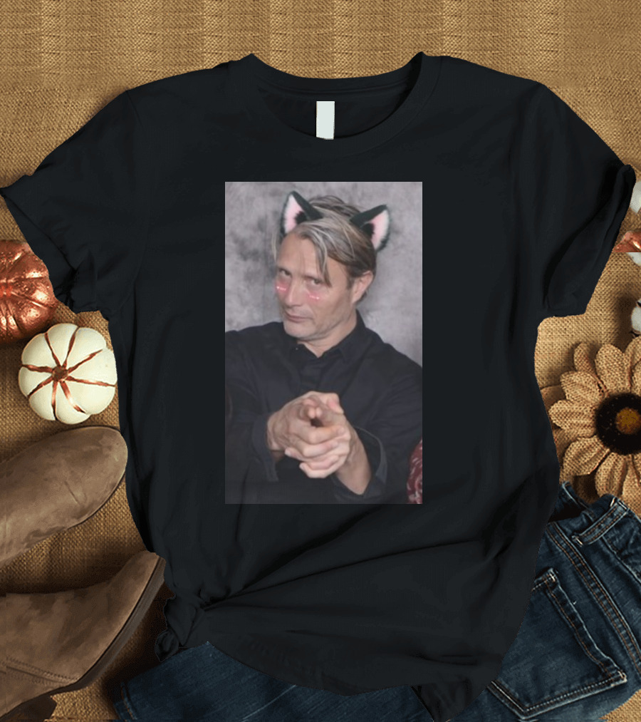 Cringeytees Catboy Cringey Ears Blush Pointing Pose Classic Meme T-Shirt
