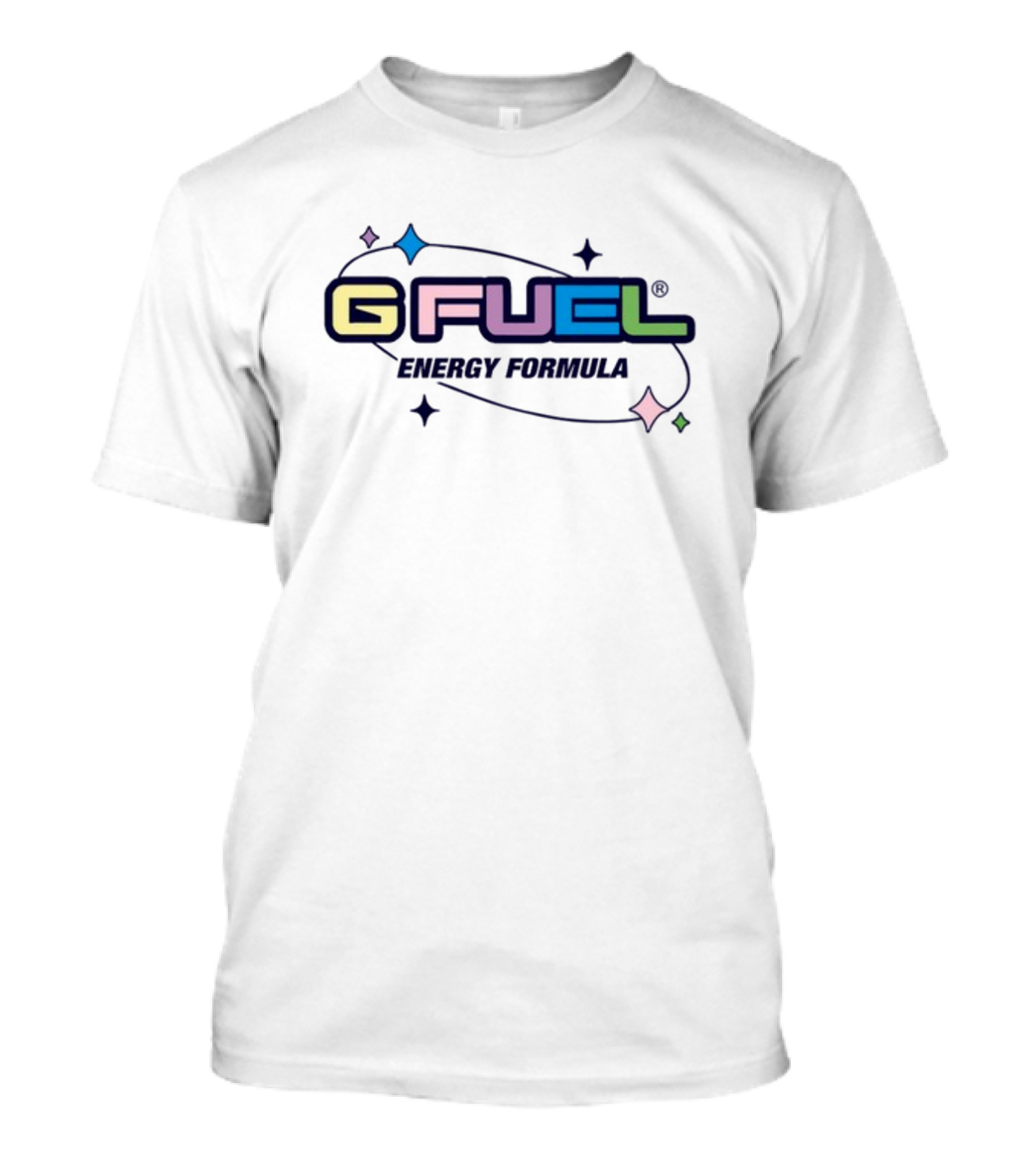 Gfuel Energy Formula Pastel Logo With Colorful Stars T-Shirt