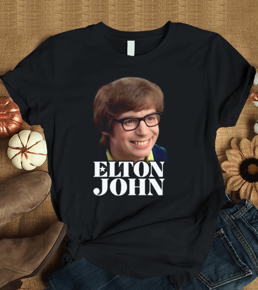Shitheadsteve Elton John Austin Powers Face Mashup T-Shirt