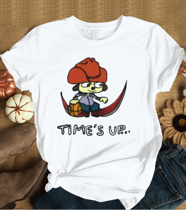 T-Shirt: TIME'S UP Parappa The Rapper Basketball Swoosh T-Shirt TIME'S UP Parappa The Rapper Basketball Swoosh T-Shirt