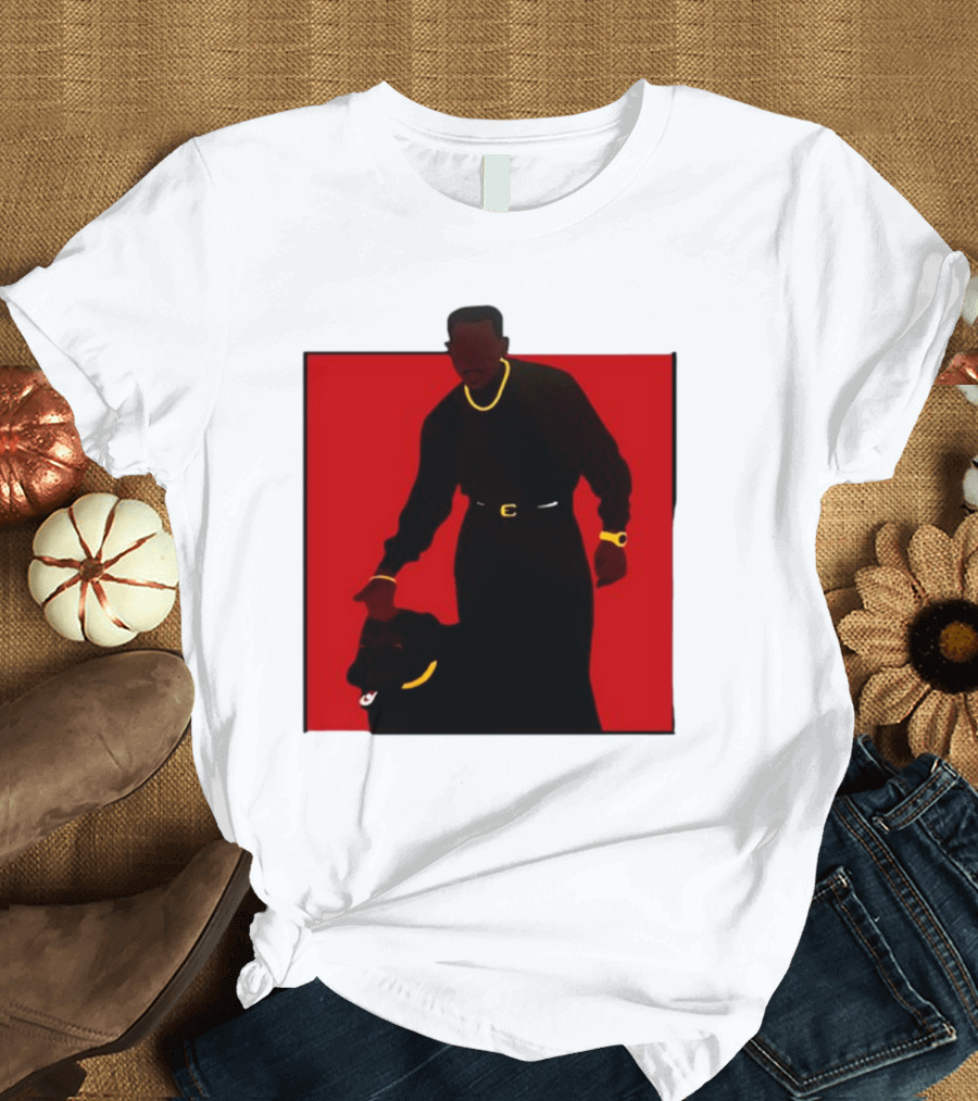 Uncle Rj Martin Famous Dog Noir Silhouette T-Shirt
