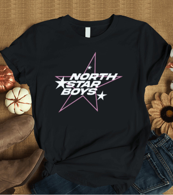 T-Shirt: North Star Boys Pink and White Star T-Shirt North Star Boys Pink and White Star T-Shirt