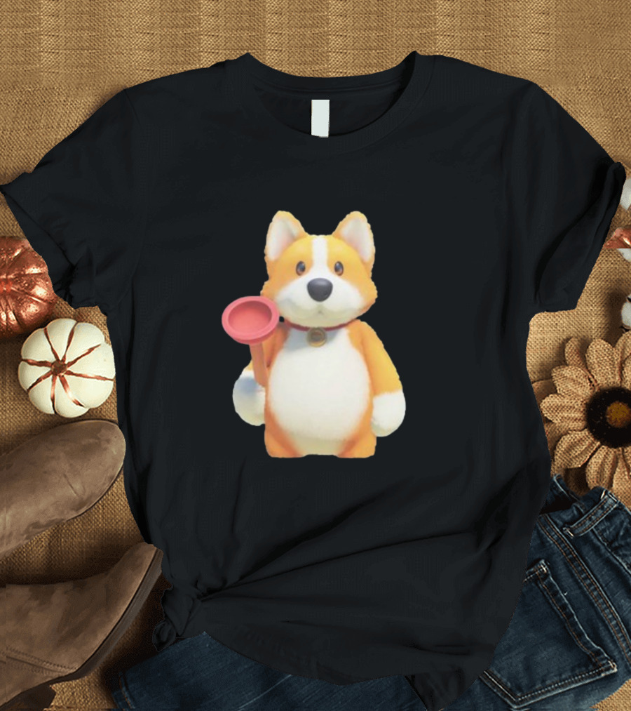 Xbox Gear Party Animals Corgi Figure with Plunger Animation T-Shirt