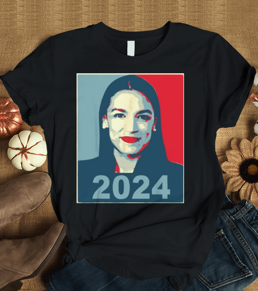 Alexandria Ocasio Cortez AOC 2024 Obama Hope T-Shirt