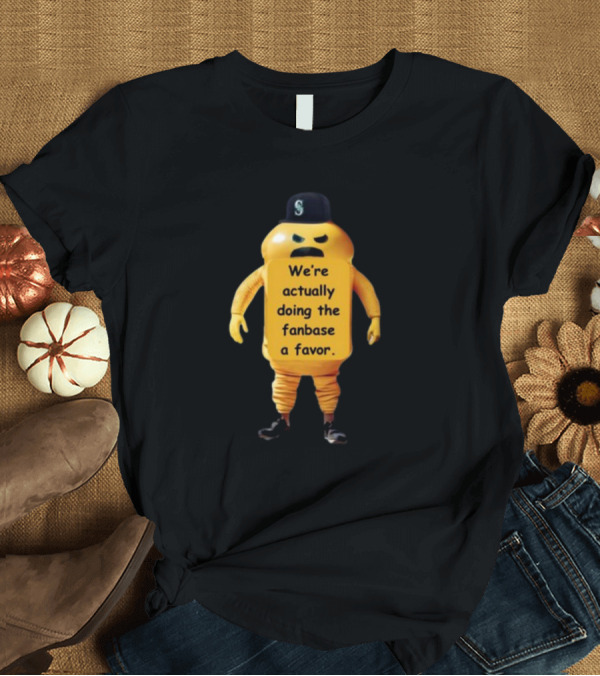 T-Shirt: We're Actually Doing The Fanbase A Favor Mustard Bottle with Cap and Gloves T-Shirt We're Actually Doing The Fanbase A Favor Mustard Bottle with Cap and Gloves T-Shirt