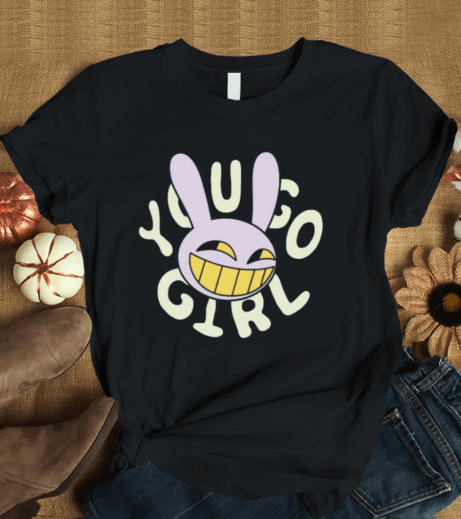 YOU GO GIRL JAX ICONIC QUOTE RABBIT SMILEY FACE дживон 1997 T-Shirt