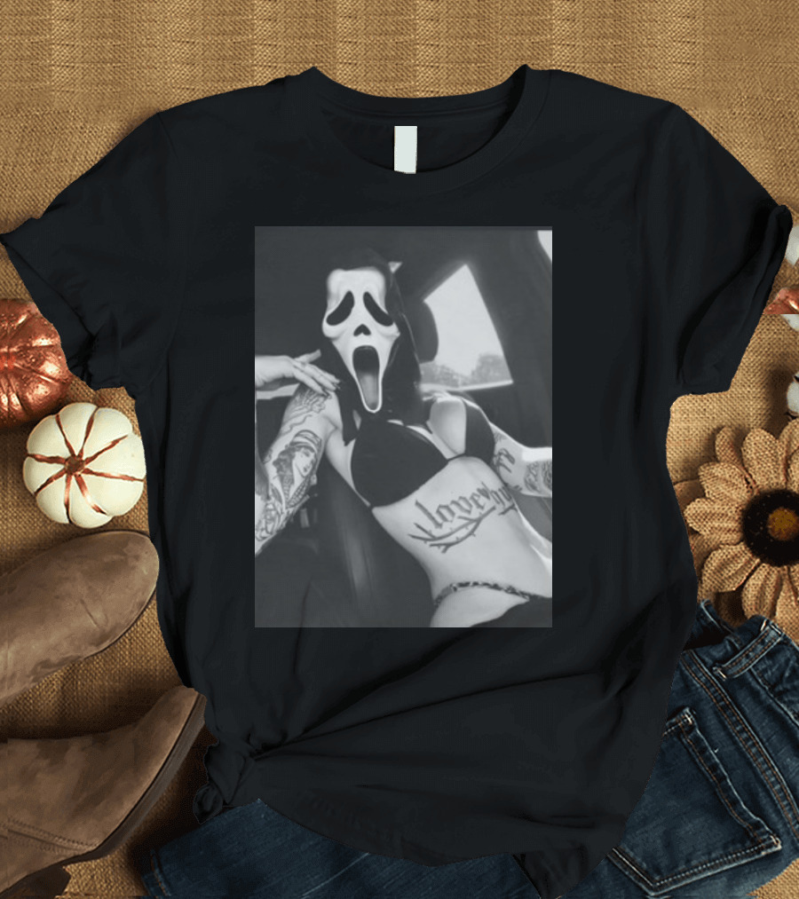 Paigeamaze Scream If U Need Me Lover Girl Mask Tattoo Body T-Shirt