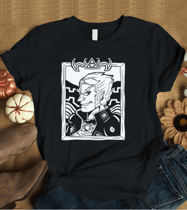 T-Shirt: The Yetee Zelda Ganondorf Portrait Triforce Border T-Shirt The Yetee Zelda Ganondorf Portrait Triforce Border T-Shirt
