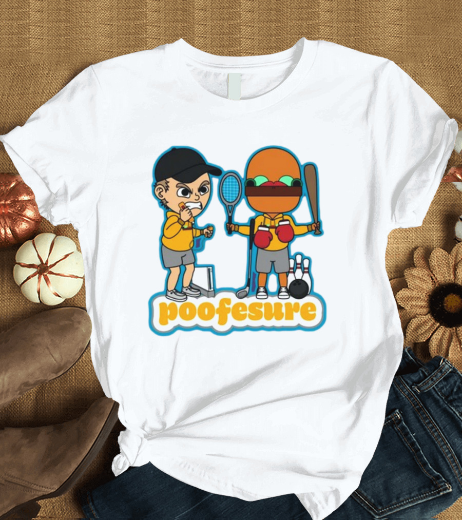 Poofesure Wii Sports Parody with Gaming and Boxing Elements T-Shirt