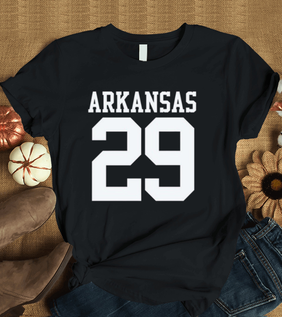 Arkansas 29 Cam Little Football Team Player Jersey T-Shirt