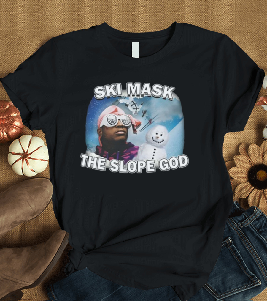 Ski Mask The Slope God Snow Adventure T-Shirt