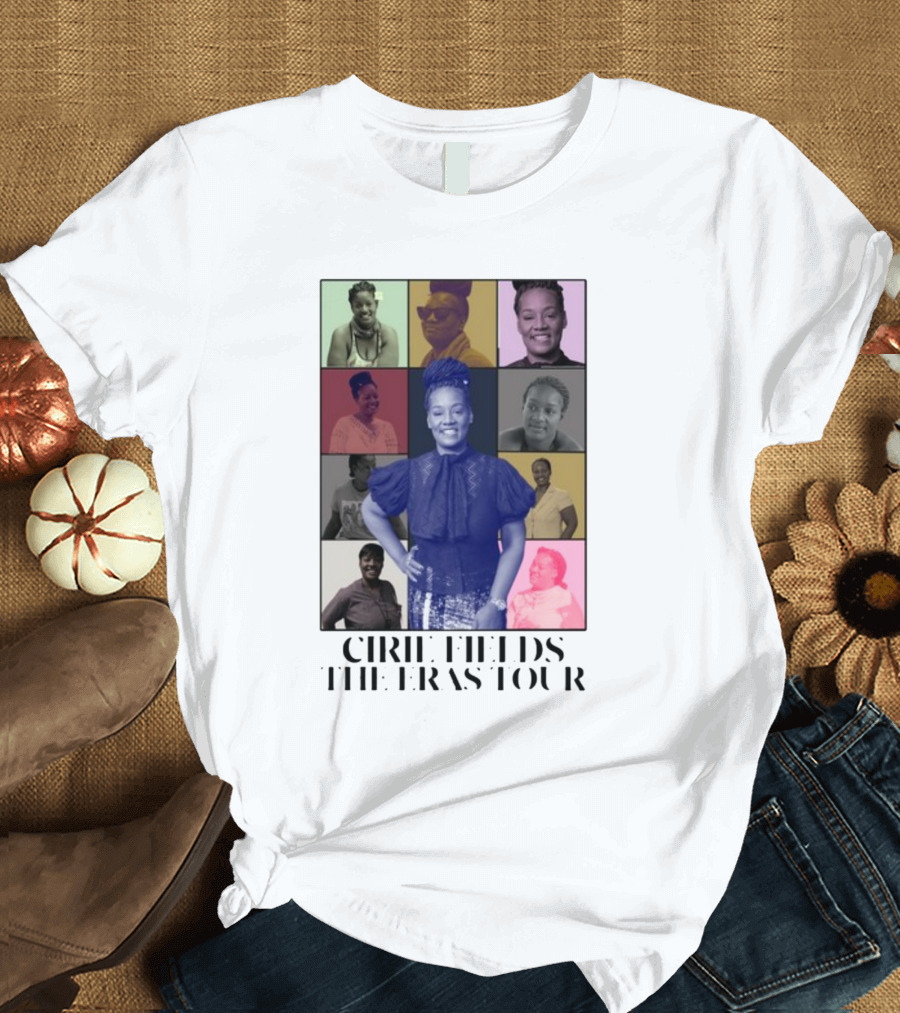 Cirie Fields The Eras Tour Multicolor Portrait Collage T-Shirt
