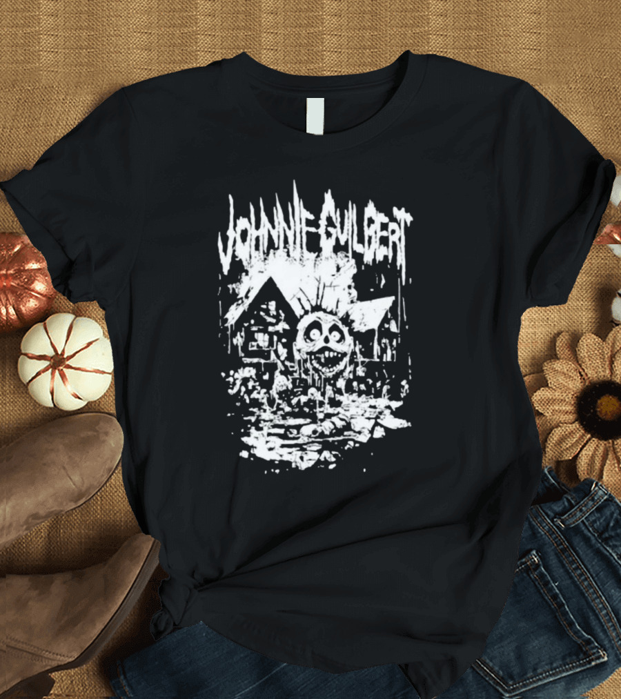 Johnnie Guilbert Haunted House Creepy Bubble Face T-Shirt