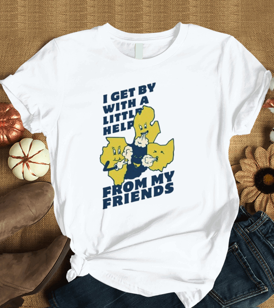 Thicc Van Exel I Get By With A Little Help From My Friends State Characters T-Shirt