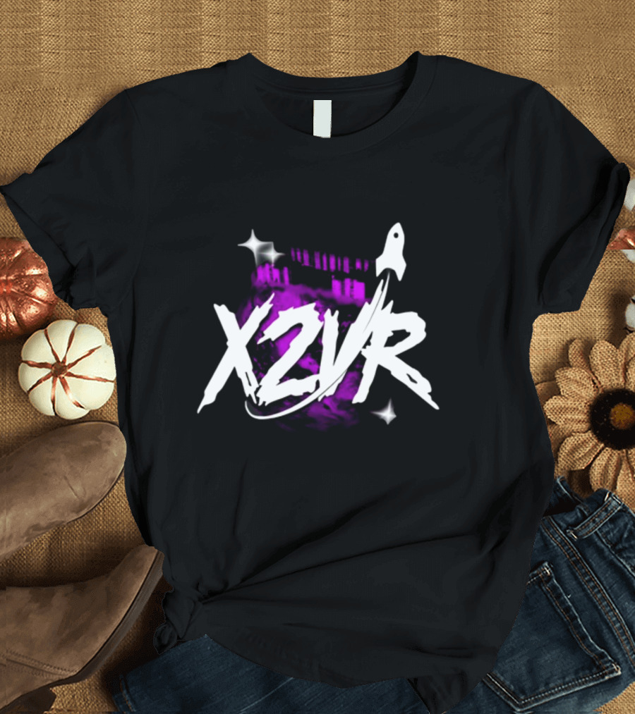 X2vr Black Purple Rocket Colosseum T-Shirt