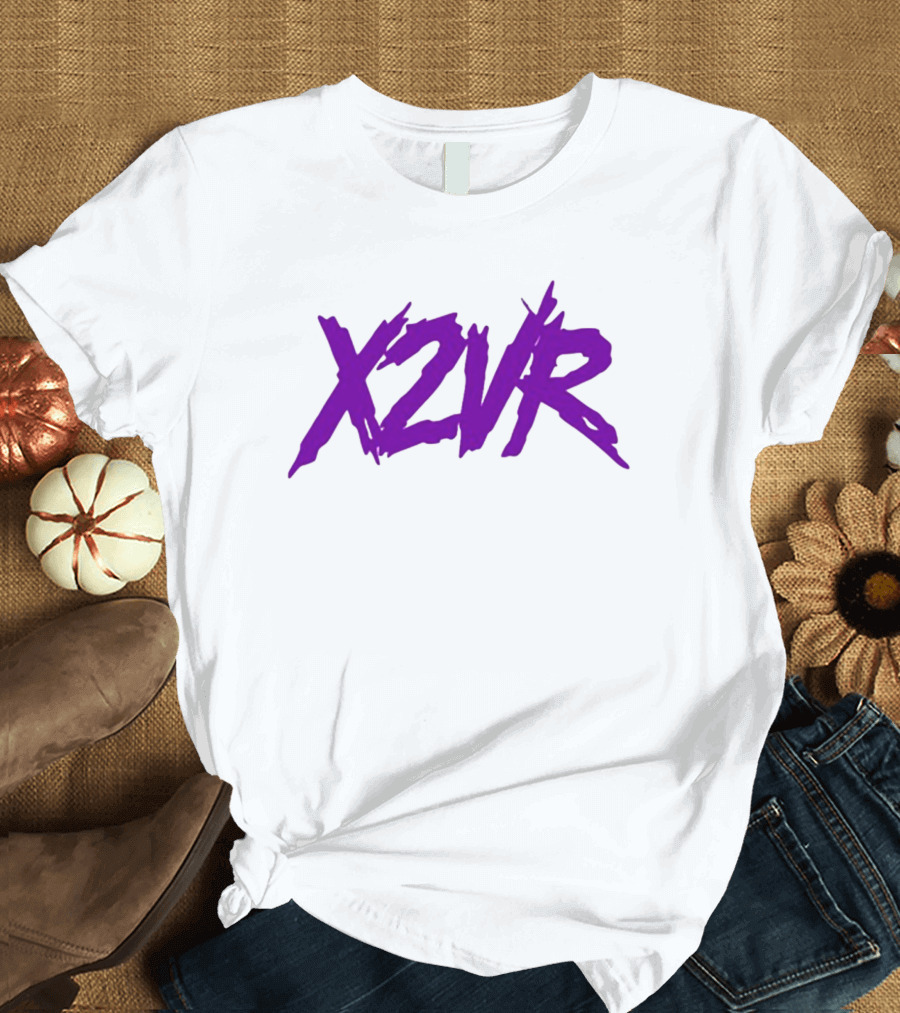 X2vr Grunge Purple Distressed Brushstroke T-Shirt