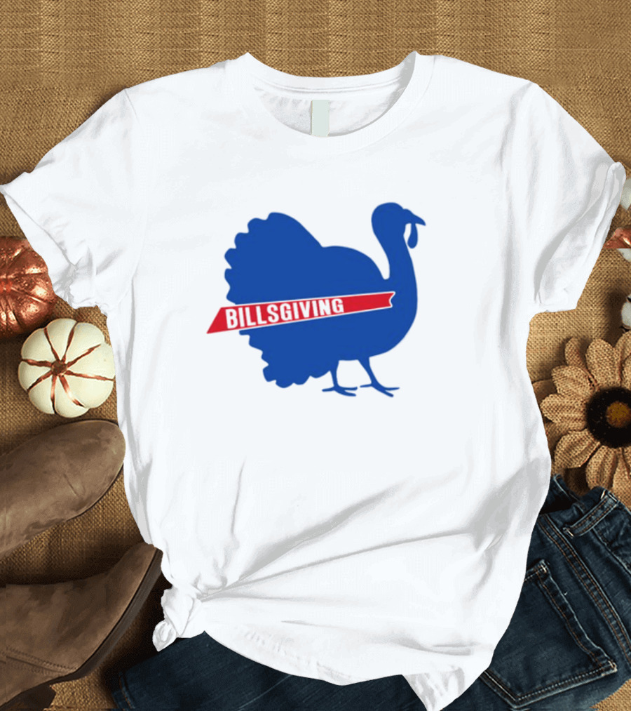 Billsgiving Turkey with Blue and Red T-Shirt