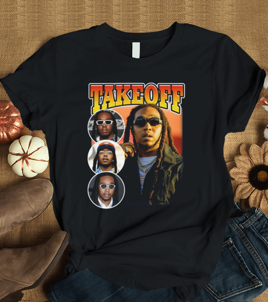 Takeoff Migos Rapper Tribute Collage T-Shirt