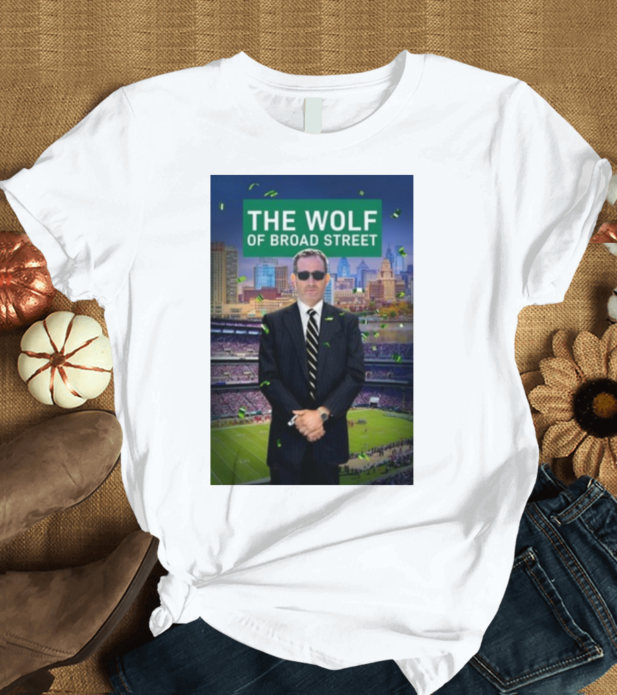 The Wolf of Broad Street Philly Football Skyline Celebrations T-Shirt