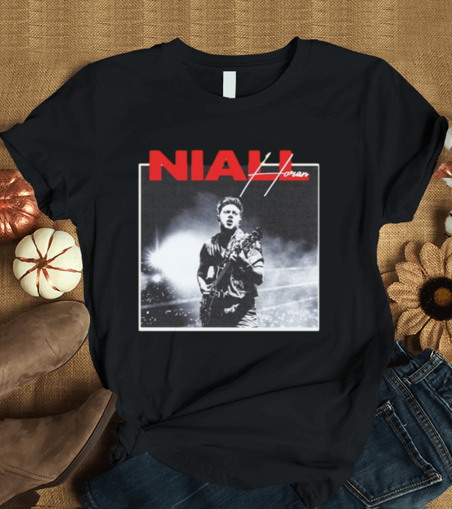 Niall Horan Black and White Concert Performance T-Shirt