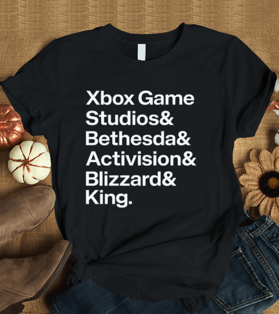 Xbox Game Studios Bethesda Activision Blizzard King Collaboration T-Shirt