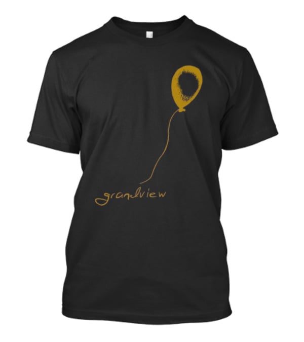 Yellow Balloon Sketch With 'Grandview' Script T-Shirt