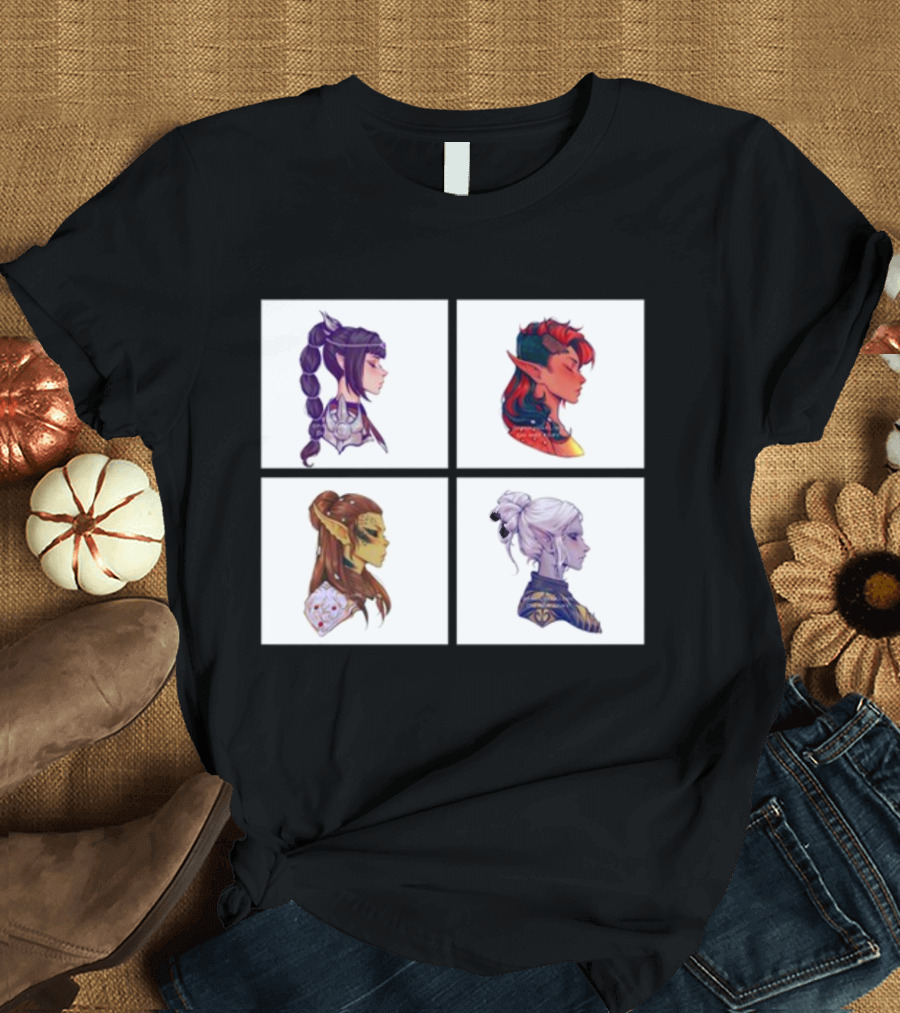 Baldur's Grillz Tadpole Days Elven Warrior Profiles T-Shirt