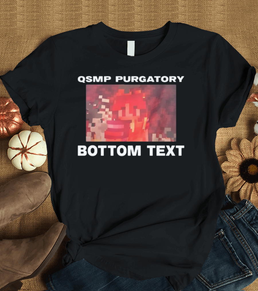 QSMP Purgatory Bottom Text Pixelated T-Shirt