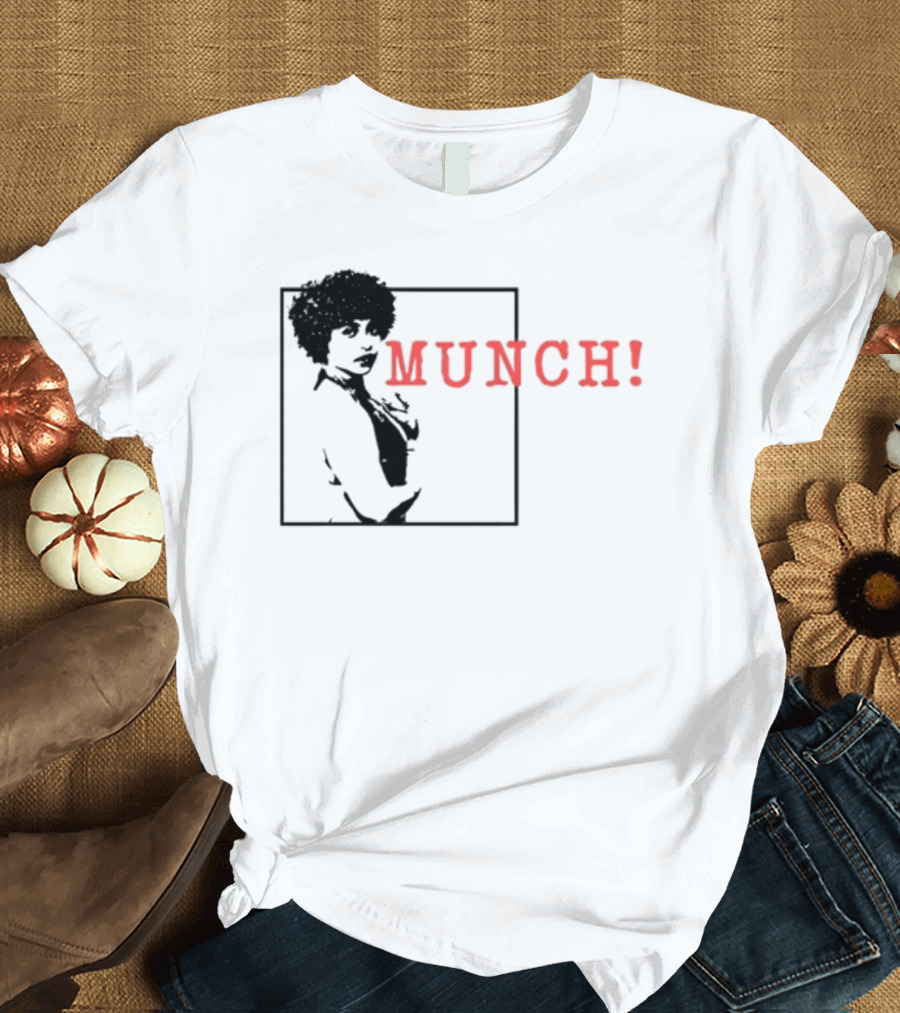 Ylikeapparel Munch Bold Red Text with Figure Image T-Shirt