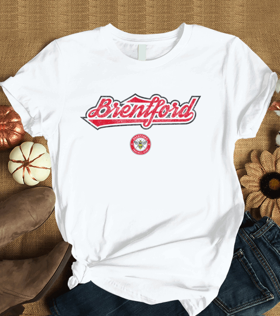 Brentford FC Football Club 1863 Script Slub T-Shirt