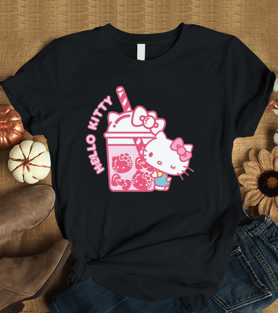 Hello Kitty Bubble Tea Drink Cute T-Shirt