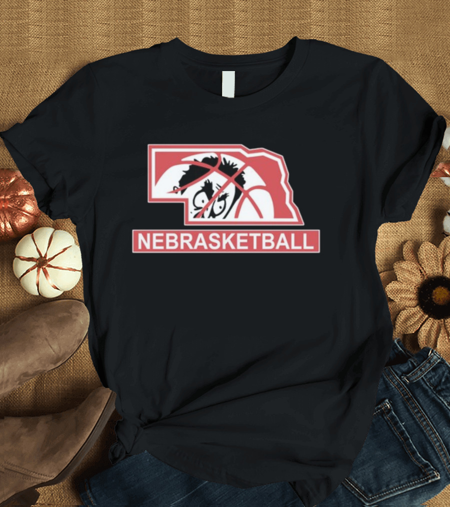 Nebraska Basketball Nebrasketball Lincoln State Mascot T-Shirt