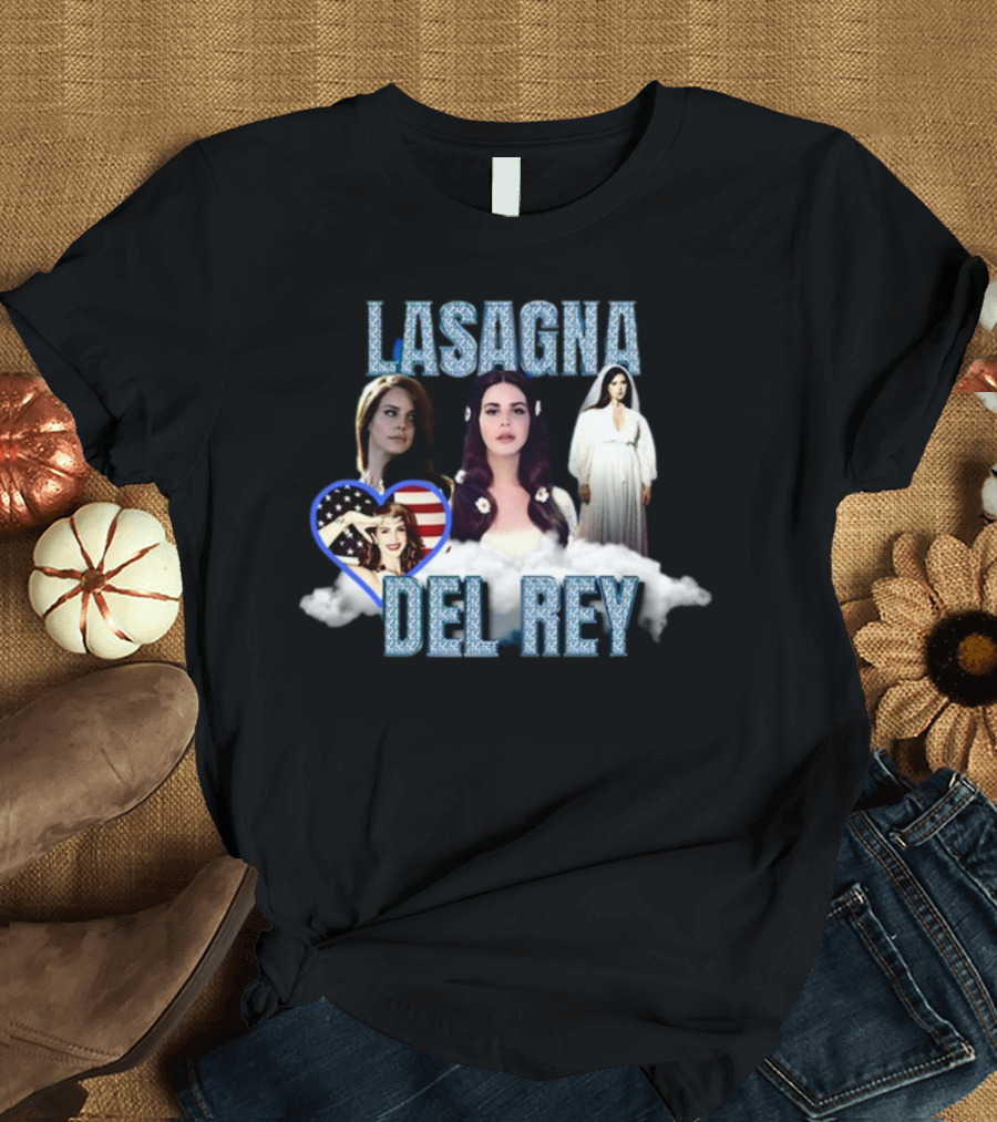 Lasagna Del Rey American Heart Cloud T-Shirt