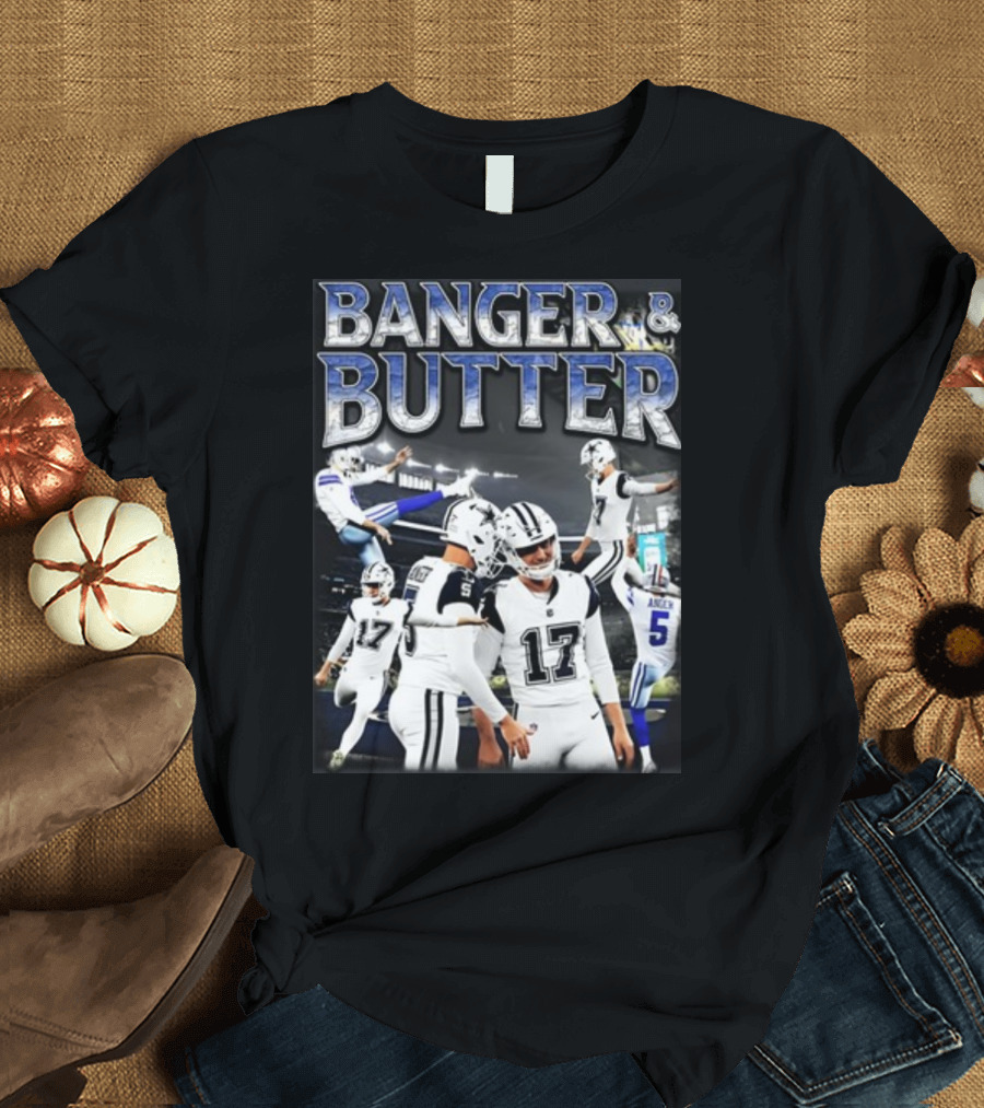 Banger and Butter Football Action with 17 and 5 T-Shirt