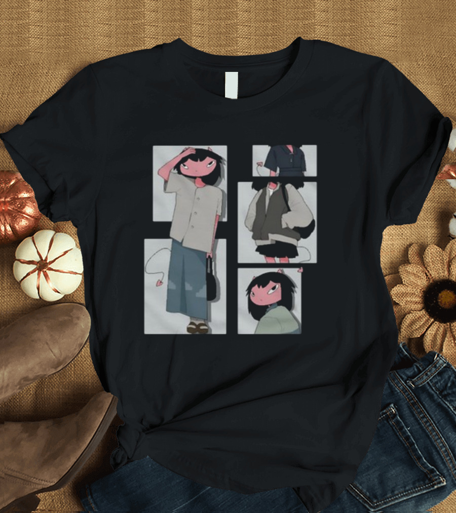 Chew Wisher Cat Humanoid Characters Panels T-Shirt