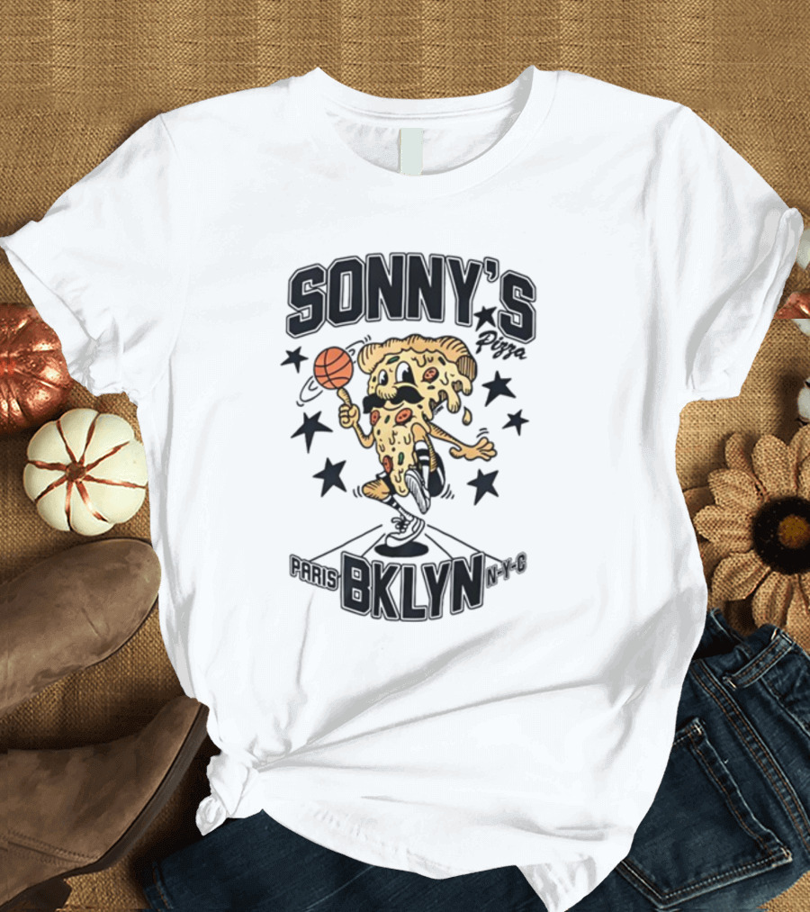 SONNY'S Pizza Basketball Paris BKLYN NY-0 T-Shirt