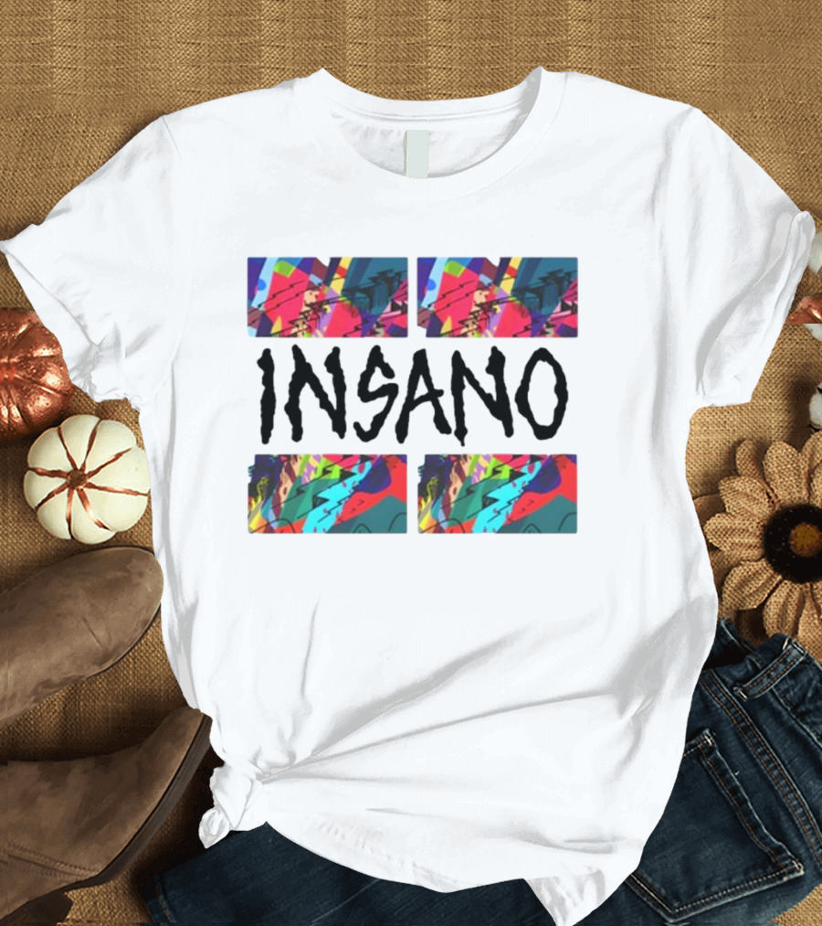 Multicolor Abstract Kaws Insano T-Shirt