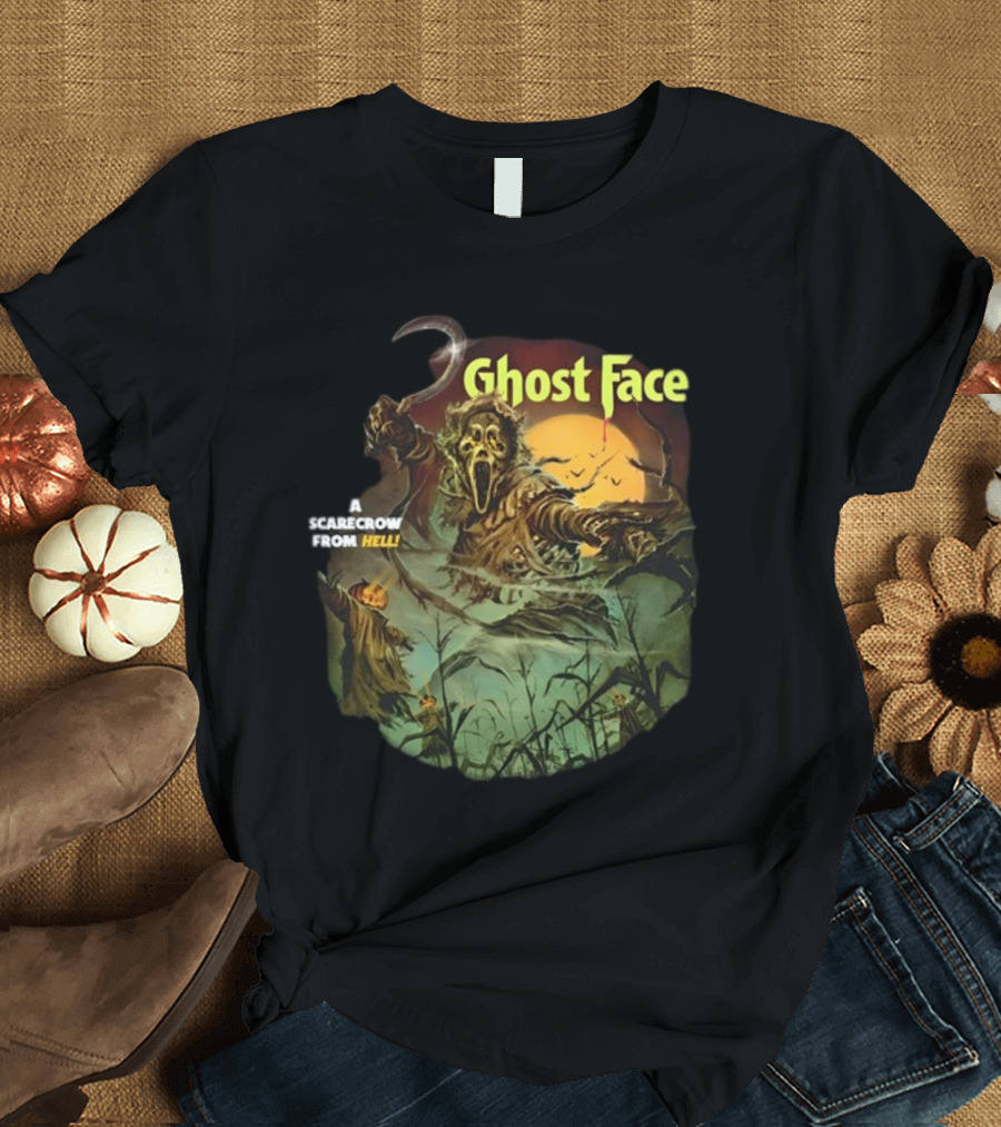 Ghost Face A Scarecrow From Hell Cavitycolors Glows In The Dark T-Shirt