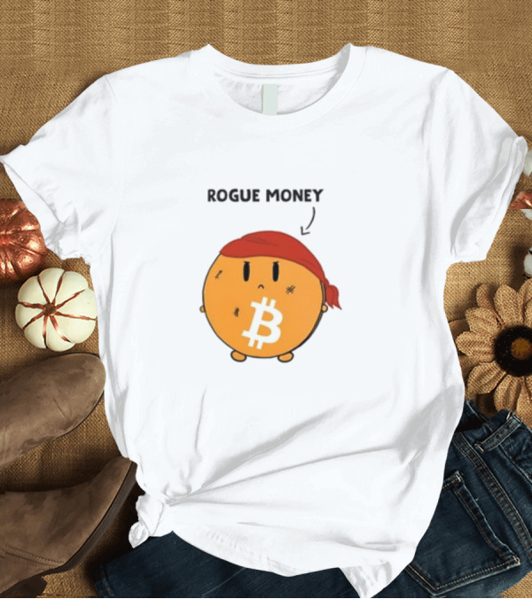 T-Shirt: Lina Seiche Bitcoin Rogue Money Icon with Red Bandana T-Shirt Lina Seiche Bitcoin Rogue Money Icon with Red Bandana T-Shirt