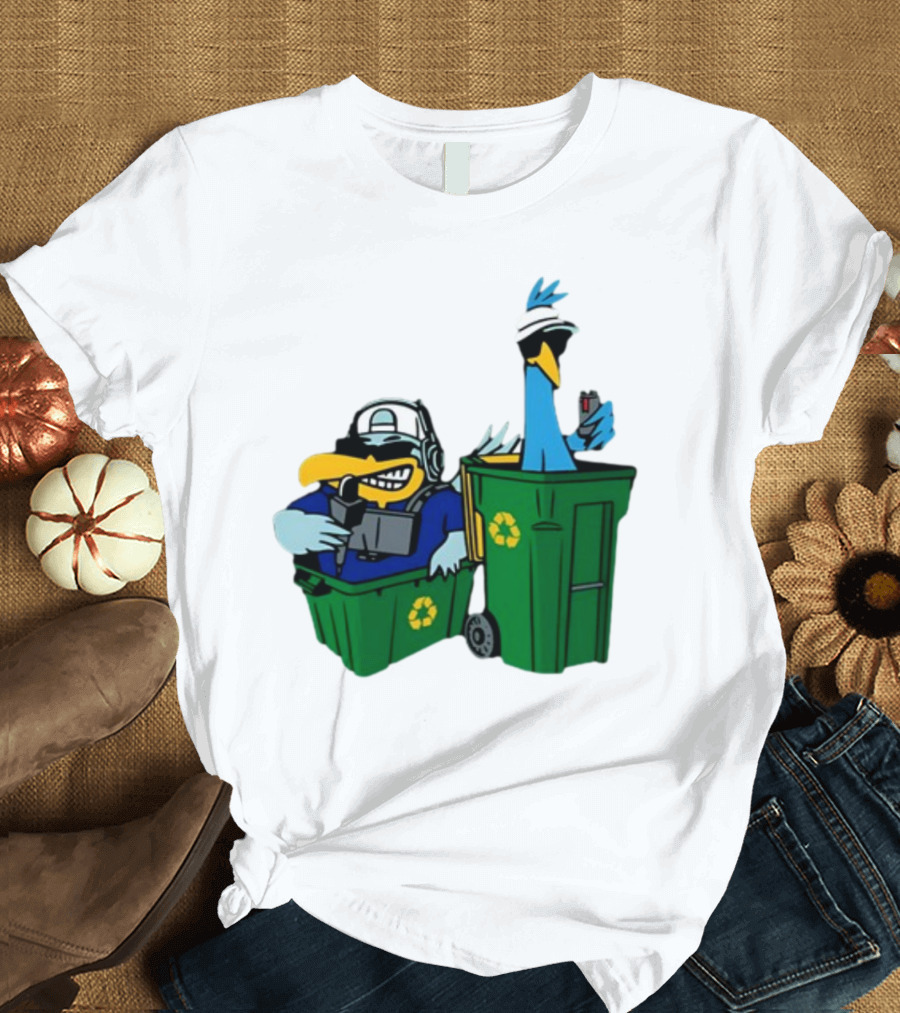 Birdie Juice People’s Birdies Recycling Bin Humor T-Shirt