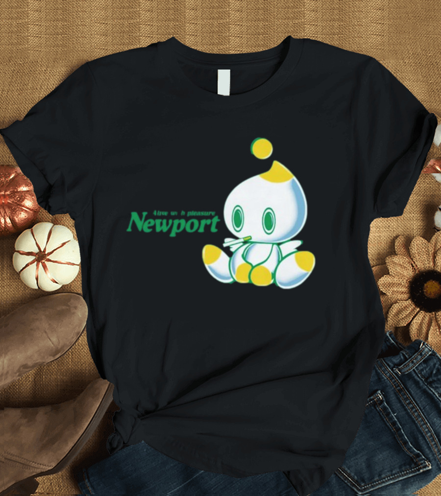 Newport Alive With Pleasure Cute Character Sitting T-Shirt