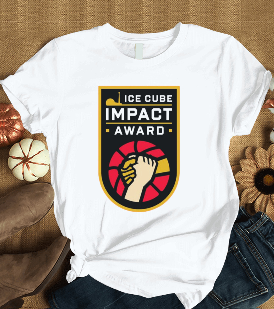 Ice Cube Impact Award Basketball Handshake Badge T-Shirt
