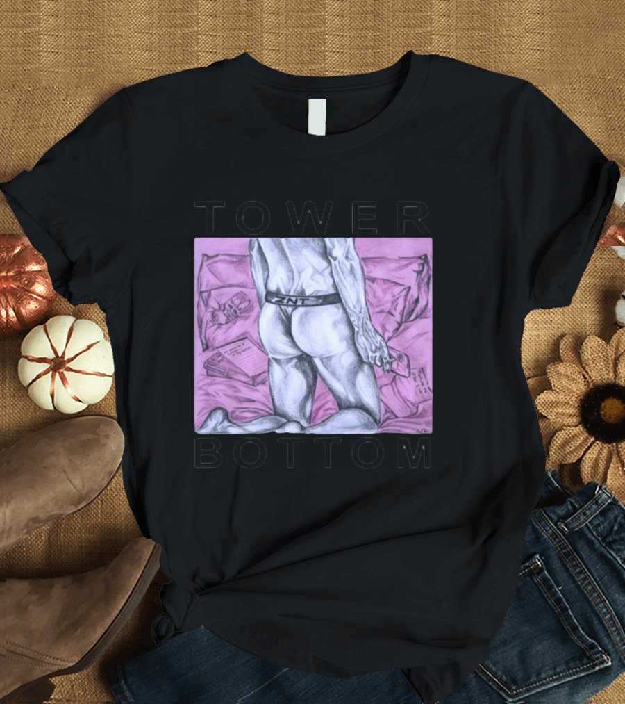TOWER BOTTOM ZNT Drawing with Pink Background T-Shirt