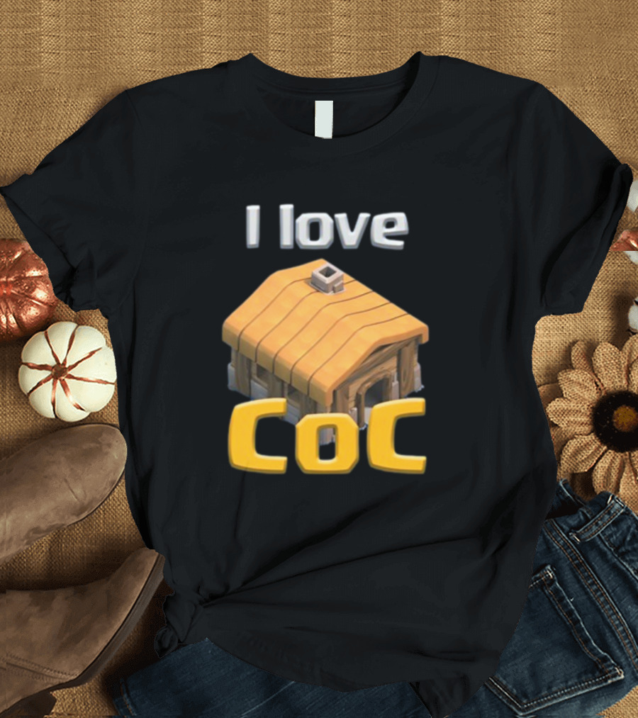 I Love Coc Clash of Clans Hut T-Shirt