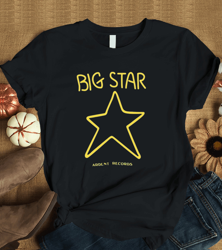 Big Star Ardent Records Yellow Star Graphic Retro Music T-Shirt