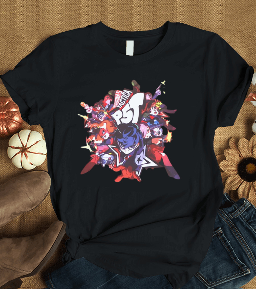 Shopatlus Persona P5t Phantom Thieves Characters Action Montage T-Shirt